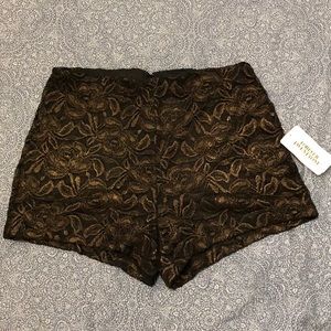 Black/ Bronze Knit Shorts